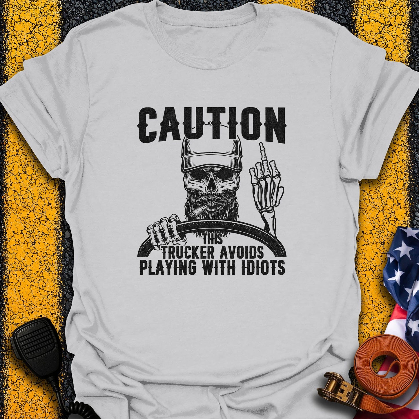 Trucker Caution  T-Shirt