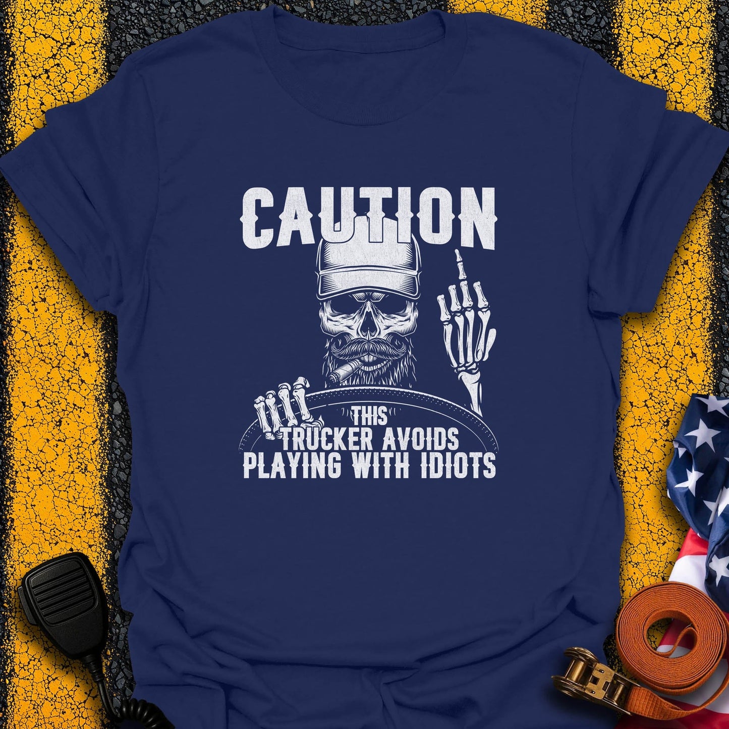 Trucker Caution  T-Shirt