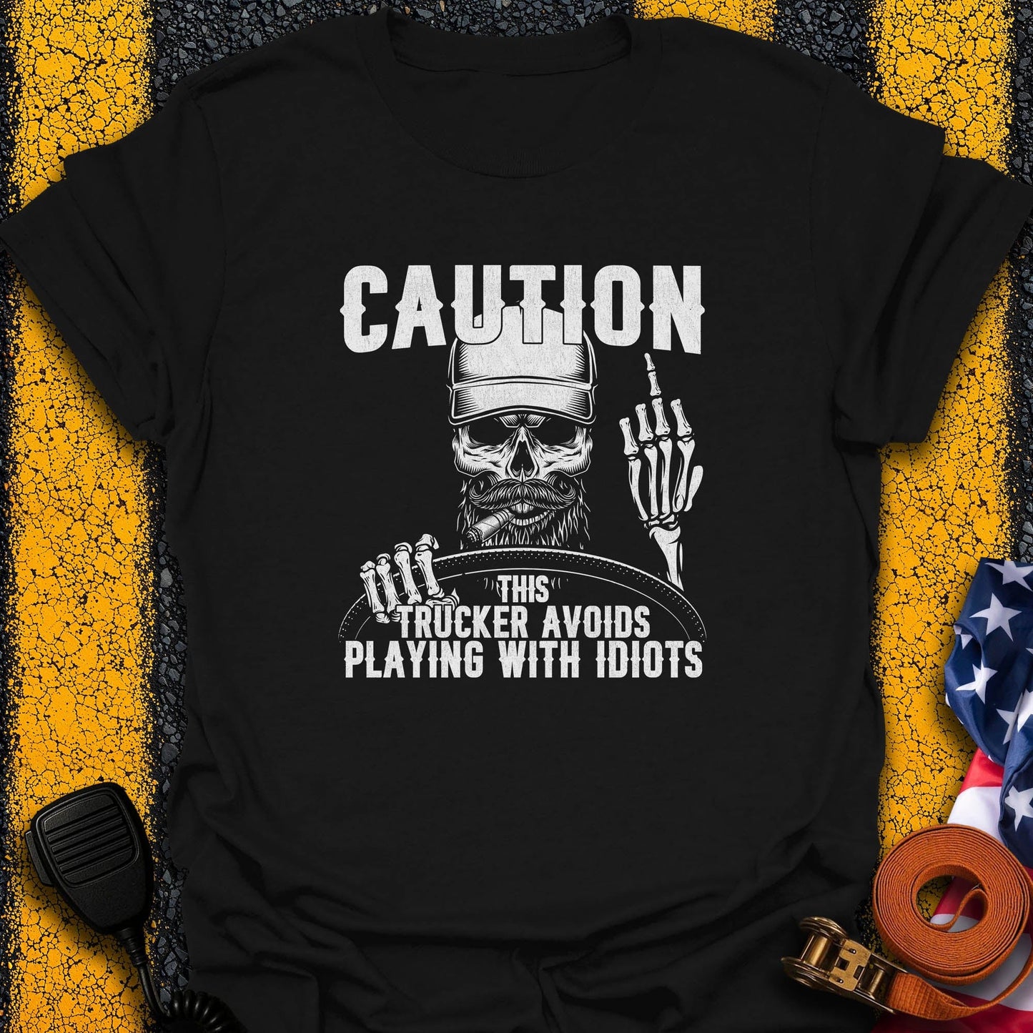 Trucker Caution  T-Shirt